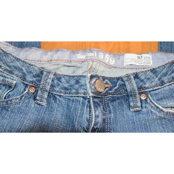 Gap Kids Denim Overall Shorts, NWT, Large Size 10, Medium Blue - Picture 5 of 5